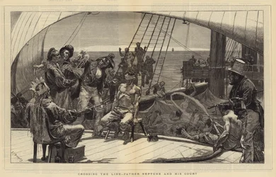 Überquerung der Linie, Vater Neptun und sein Hof